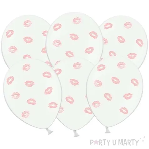 balony usta rozowe biale 12 strong 50 szt