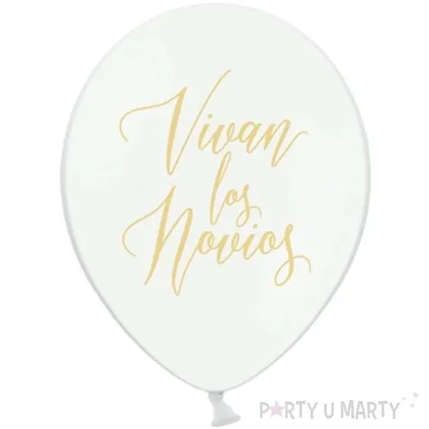 balony vivan los novios niech zyje mloda para biale 12 strong 50 szt