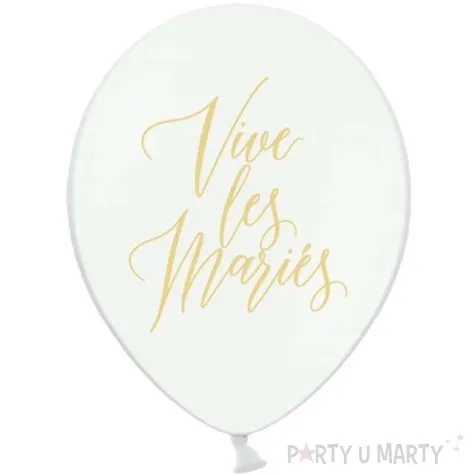 balony vive les maries niech zyja nowozency biale 12 strong 50 szt