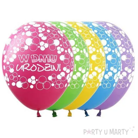 balony w dniu urodzin babelki pastel mix show 12 5 szt