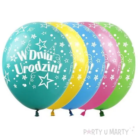balony w dniu urodzin gwiazdki party pastel mix show 12 5 szt