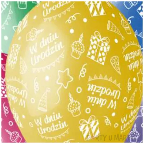 balony w dniu urodzin mix gemar 12 5 szt