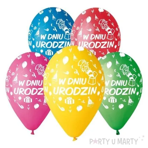 balony w dniu urodzin mix gemar 13 5 szt
