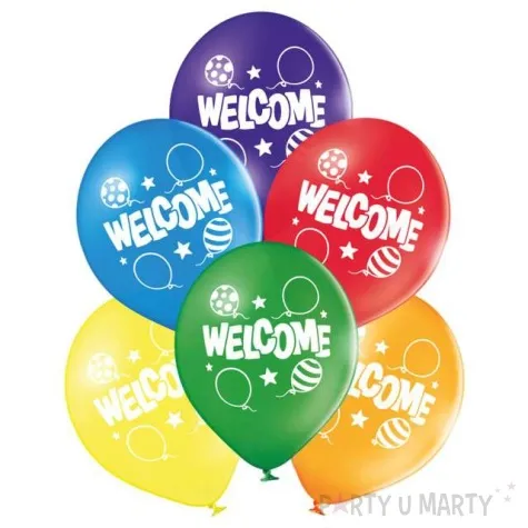 balony welcome pastel mix belbal 10 6 szt