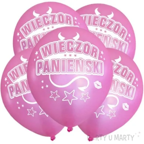balony wieczor panienski 12 rozowe 5 szt