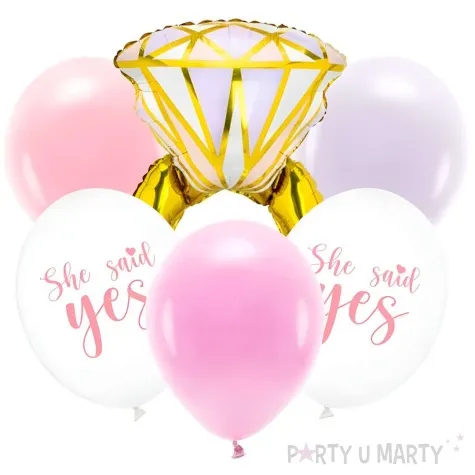 balony wieczor panienski pierscionek partydeco 6szt