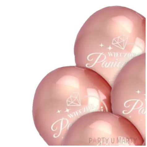 balony wieczor panienski rose gold metaliczny dekolo 12 10 szt
