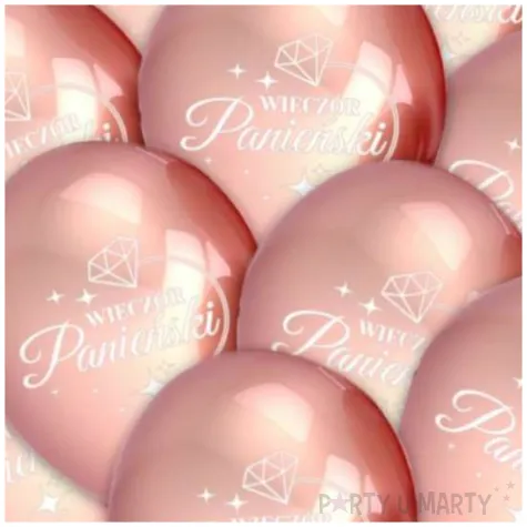 balony wieczor panienski rose gold metaliczny dekolo 12 10 szt