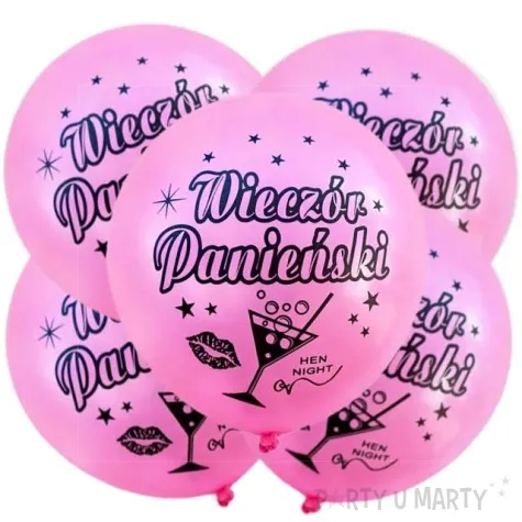 balony wieczor panienski rozowe 12 5 szt