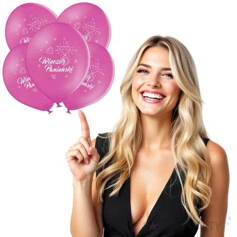 balony wieczor panienski rozowe adikbal 12 5 szt