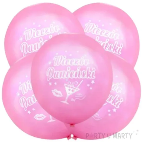 balony wieczor panienski rozowe dekoracje polska 12 5 szt
