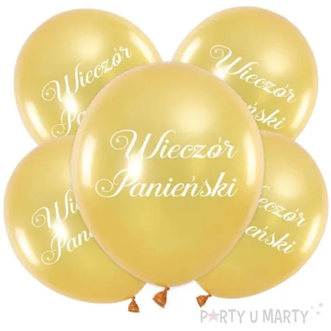 balony wieczor panienski zloty partypal 12 5 szt