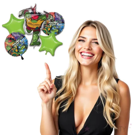 balony wojownicze zolwie ninja amscan zestaw
