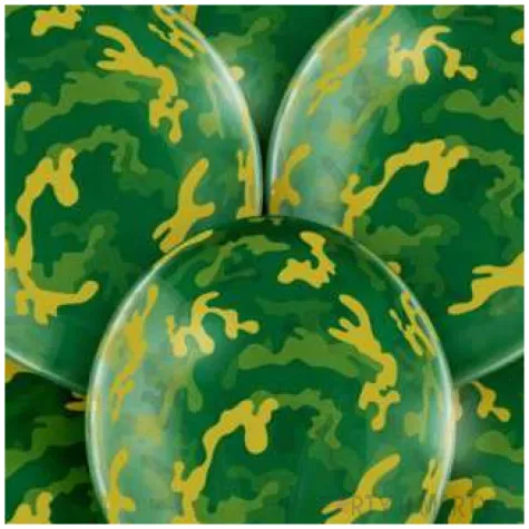 balony wojskowe moro zielony belbal 12 50 szt