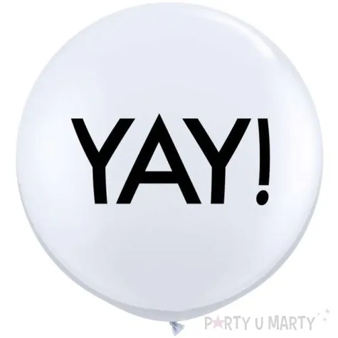 balony yay biale qualatex 36 2 szt