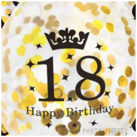 balony z konfetti 18 urodziny partypal 12 5 szt
