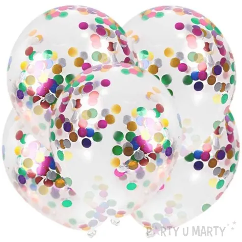 balony z konfetti classic mix dekoracjepolska 12 5 szt