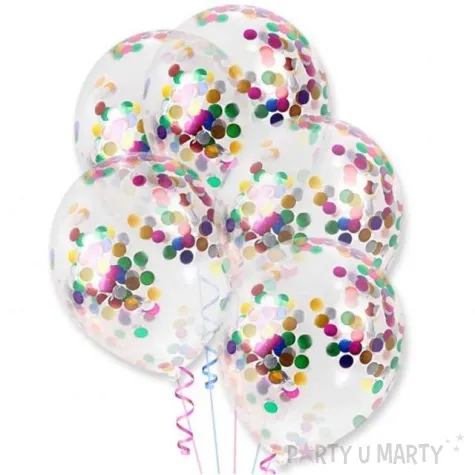 balony z konfetti classic mix dekoracjepolska 12 5 szt
