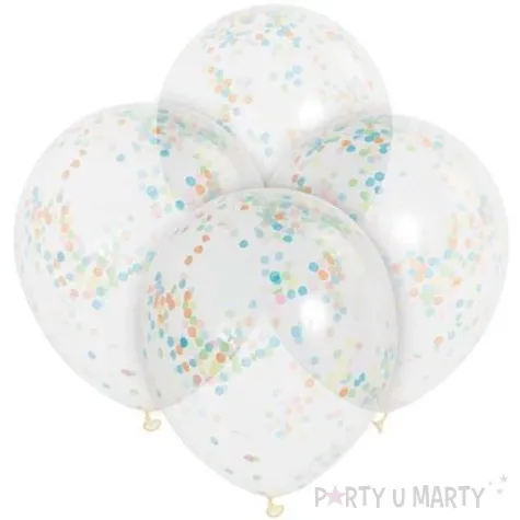 balony z konfetti classic mix unique 12 6 szt