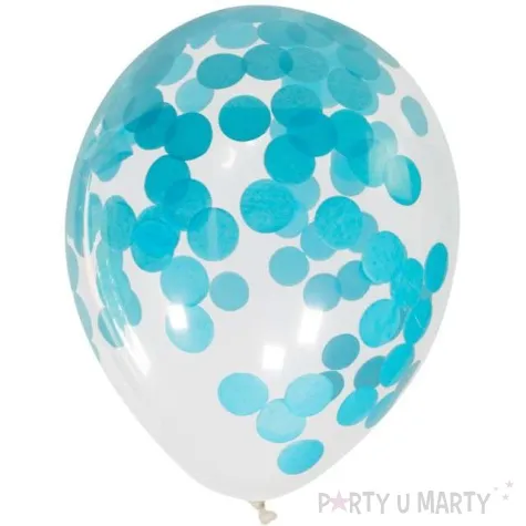 balony z konfetti classic niebieskie folat 12 4 szt