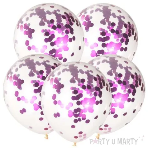 balony z konfetti classic rozowe czakos 10 5 szt