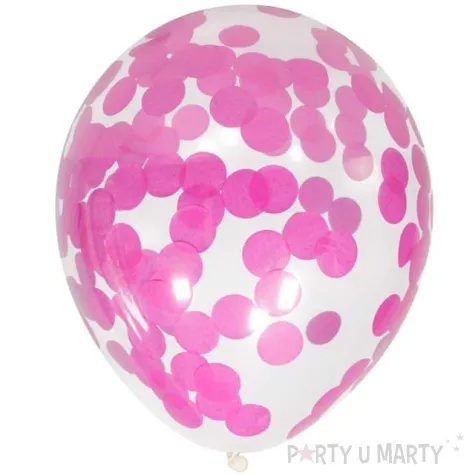 balony z konfetti classic rozowe folat 12 4 szt