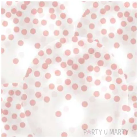 balony z konfetti classic rozowo zlote amscan 11 6 szt