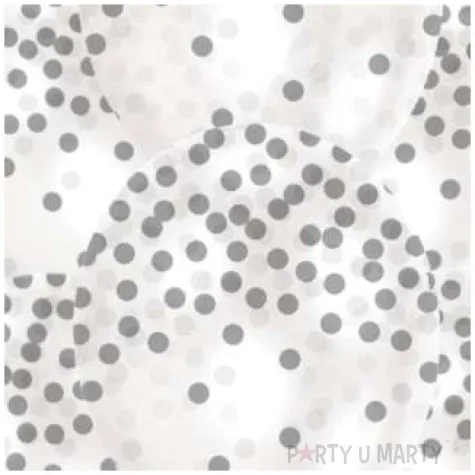 balony z konfetti classic srebrne amscan 11 6 szt