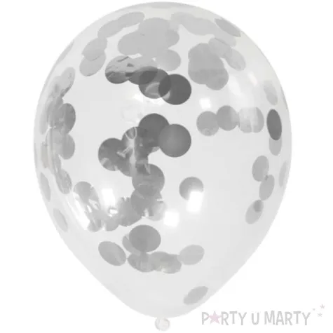 balony z konfetti classic srebrne folat 12 4 szt