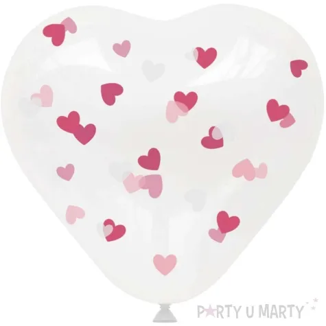 balony z konfetti serce folat 12 4 szt