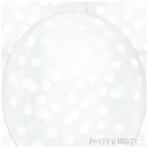 balony z konfetti transparentne bialy partypal 12 5 szt