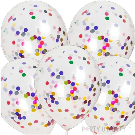 balony z konfetti transparentne mix dekolo 10 5 szt
