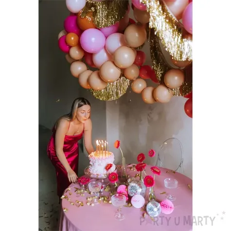 balony z lacznikiem bezowy partydeco 13 20 szt