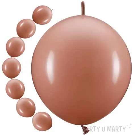 balony z lacznikiem brudny roz partydeco 13 20 szt