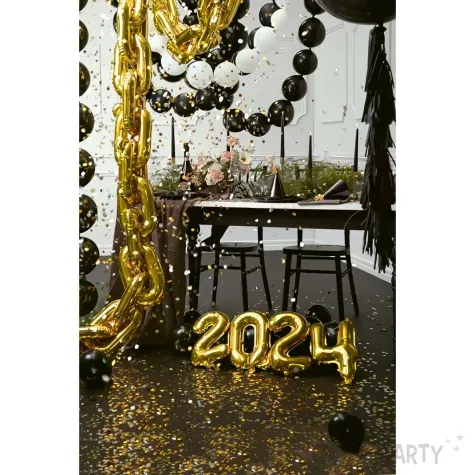 balony z lacznikiem zloty partydeco 13 20 szt