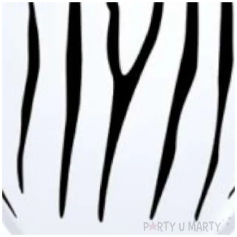 balony zebra paski bialy pastel qualatex 11 25 szt