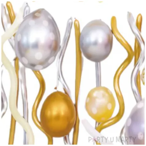 balony zestaw imprezowy happy birthday zloto srebrny partypal zestaw 30 szt