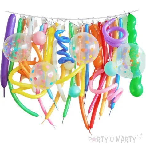 balony zestaw imprezowy i makarony mix partypal zestaw 32 szt