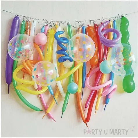 balony zestaw imprezowy i makarony mix partypal zestaw 32 szt