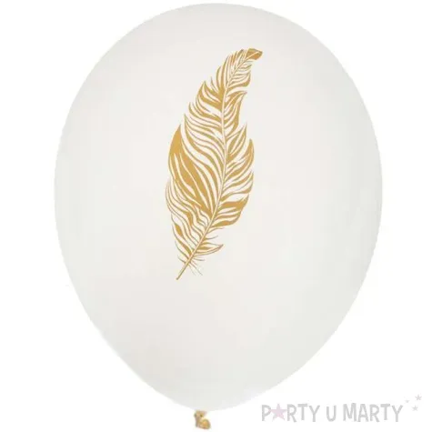 balony zlote piorko bialy santex 9 8 szt