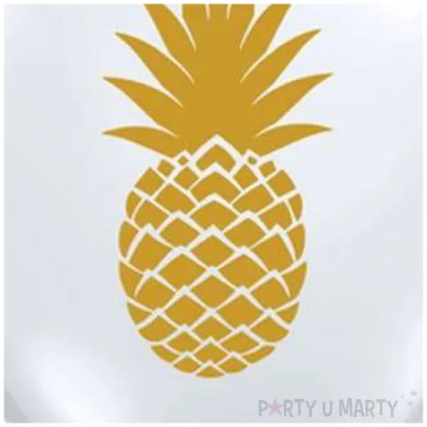 balony zloty ananas transparentne qualatex 11 25 szt