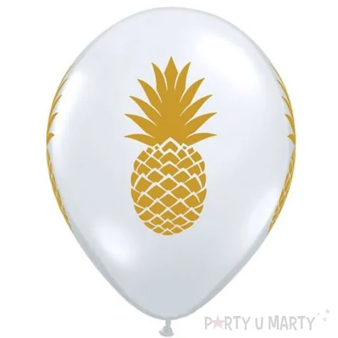 balony zloty ananas transparentne qualatex 11 25 szt