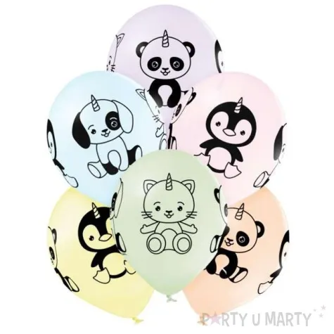 balony zwierzatka jednorozce mix belbal 12 6 szt