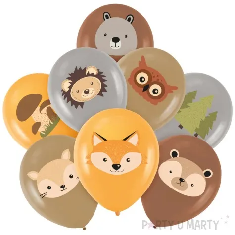 balony zwierzeta lesni przyjaciele partypal 12 8 szt