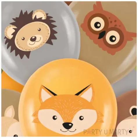 balony zwierzeta lesni przyjaciele partypal 12 8 szt