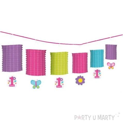 baner 1 urodziny dziewczynka rozowa amscan 365 cm