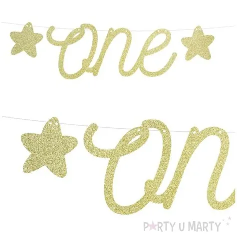 baner 1 urodziny one zloty partydeco 50 cm