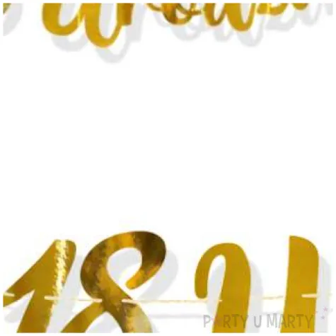 baner 18 urodziny zloty dekoracjepolska 100 cm