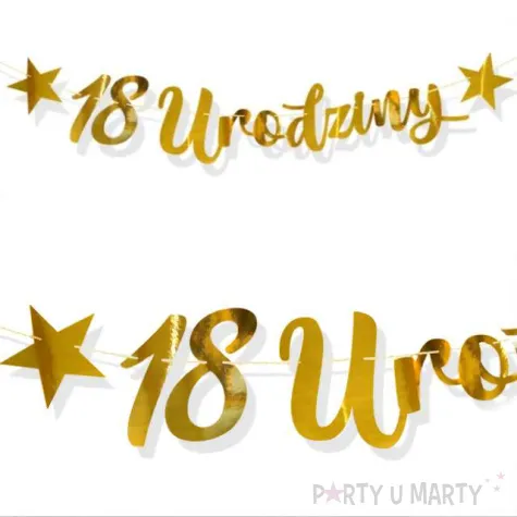 baner 18 urodziny zloty dekoracjepolska 100 cm