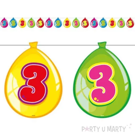 baner 3 urodziny baloniki 10 m